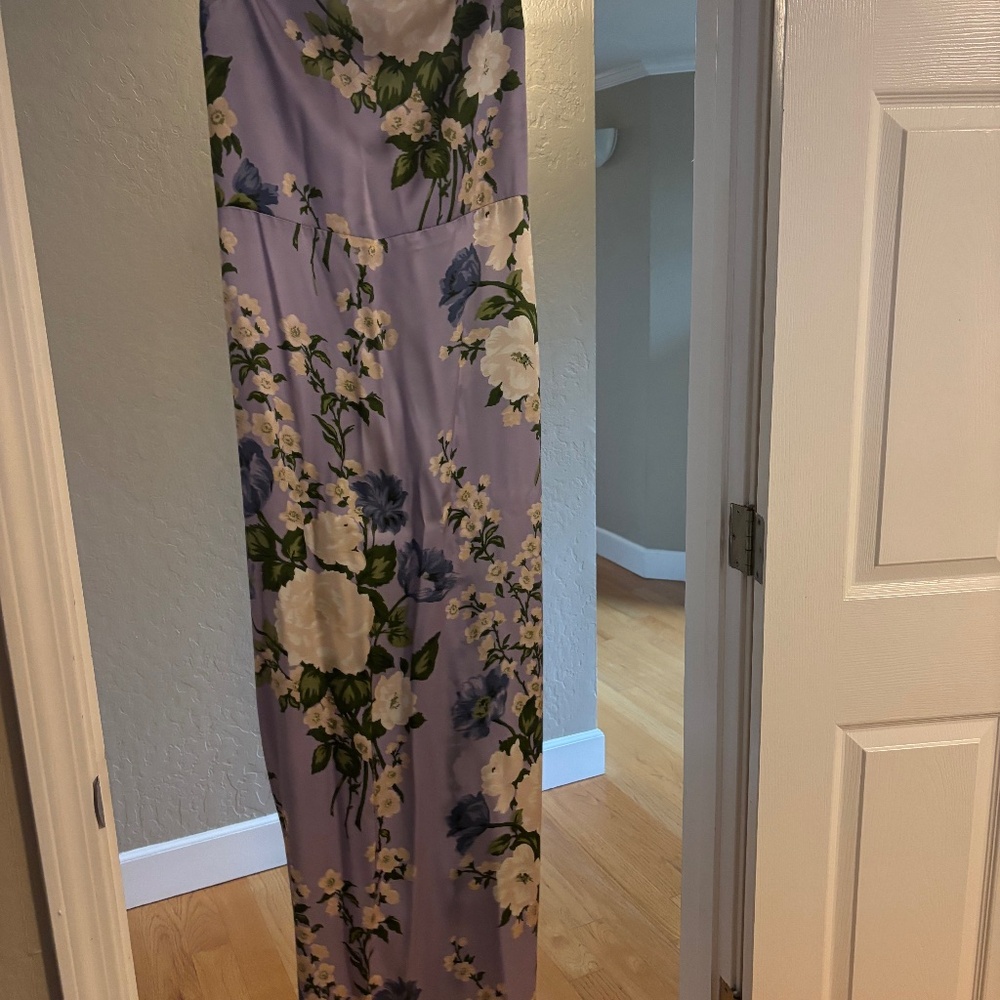 Reformation silk floral dress